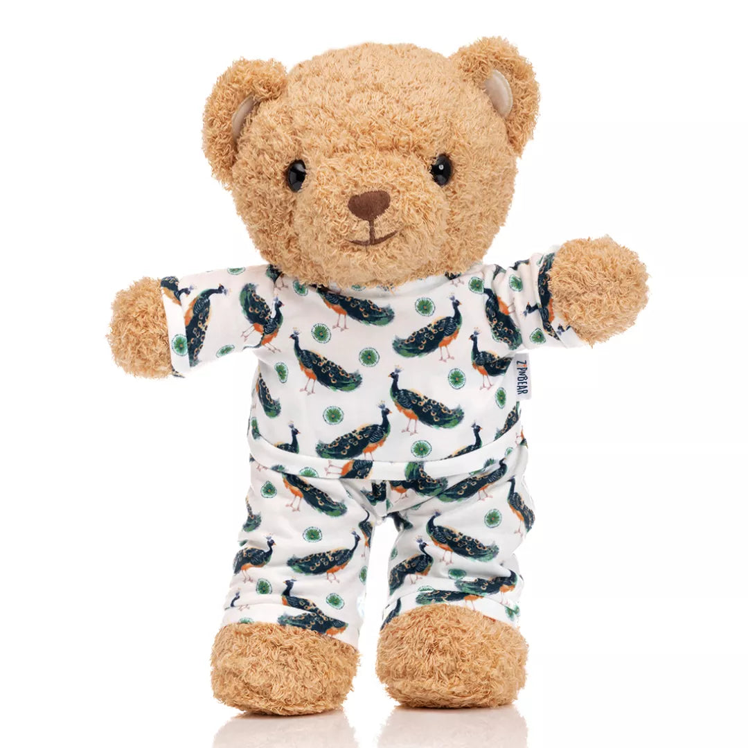 Zippy the Bear + Zippy Pajamas (Pretty In Peacock)