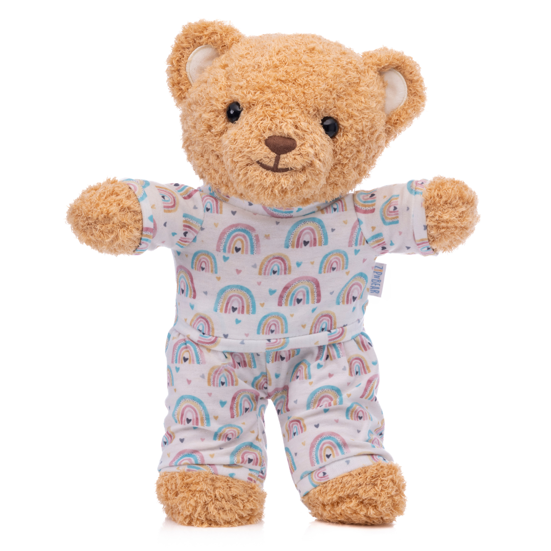 Zippy the Bear + Zippy Pajamas (Radiant Rainbow)