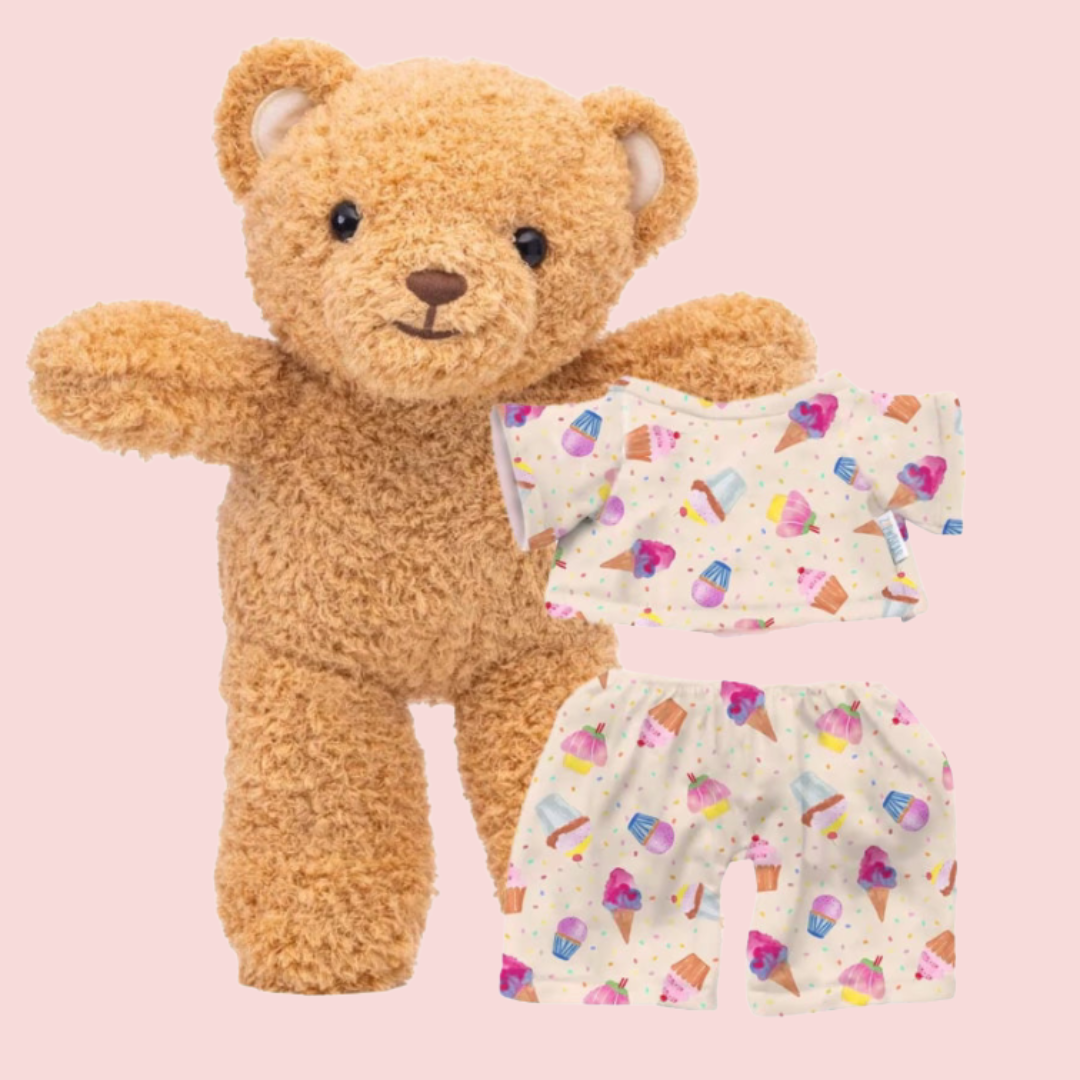 Zippy the Bear + Zippy Pajamas (Cupcake Confetti)
