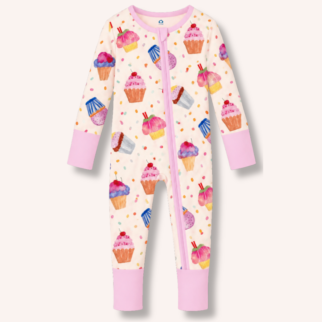 Cupcake Confetti Baby Convertible Pajamas
