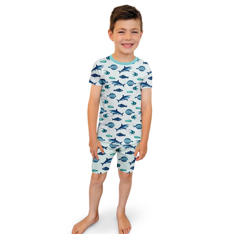 Short Sleeve - Fin Frenzy Pajamas