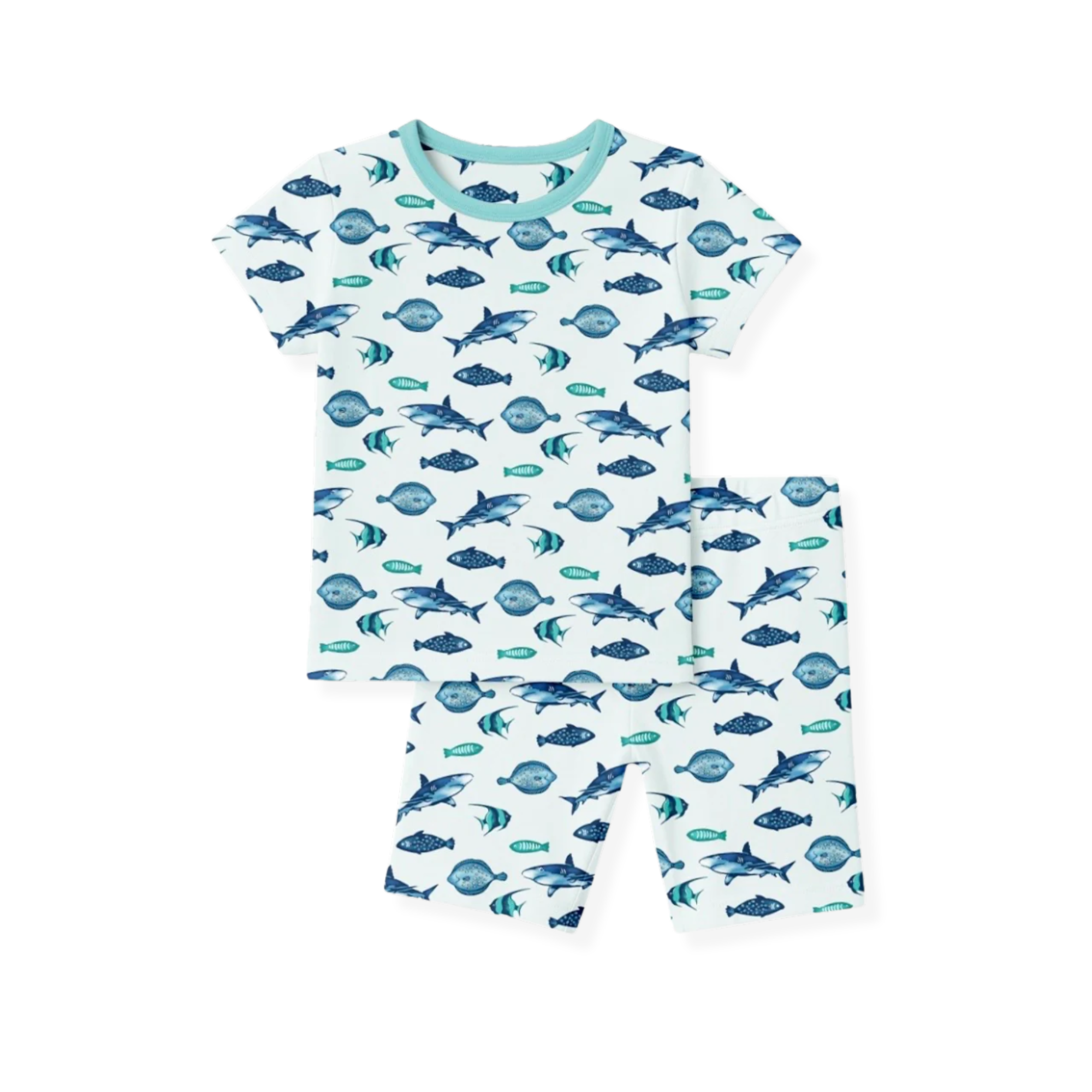 Short Sleeve - Fin Frenzy Pajamas