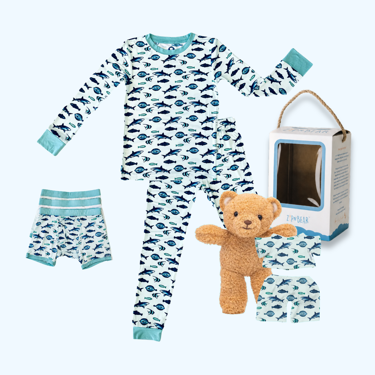 Bamboo Pajamas | Space Snuggles Bundle – Zip N' Bear™