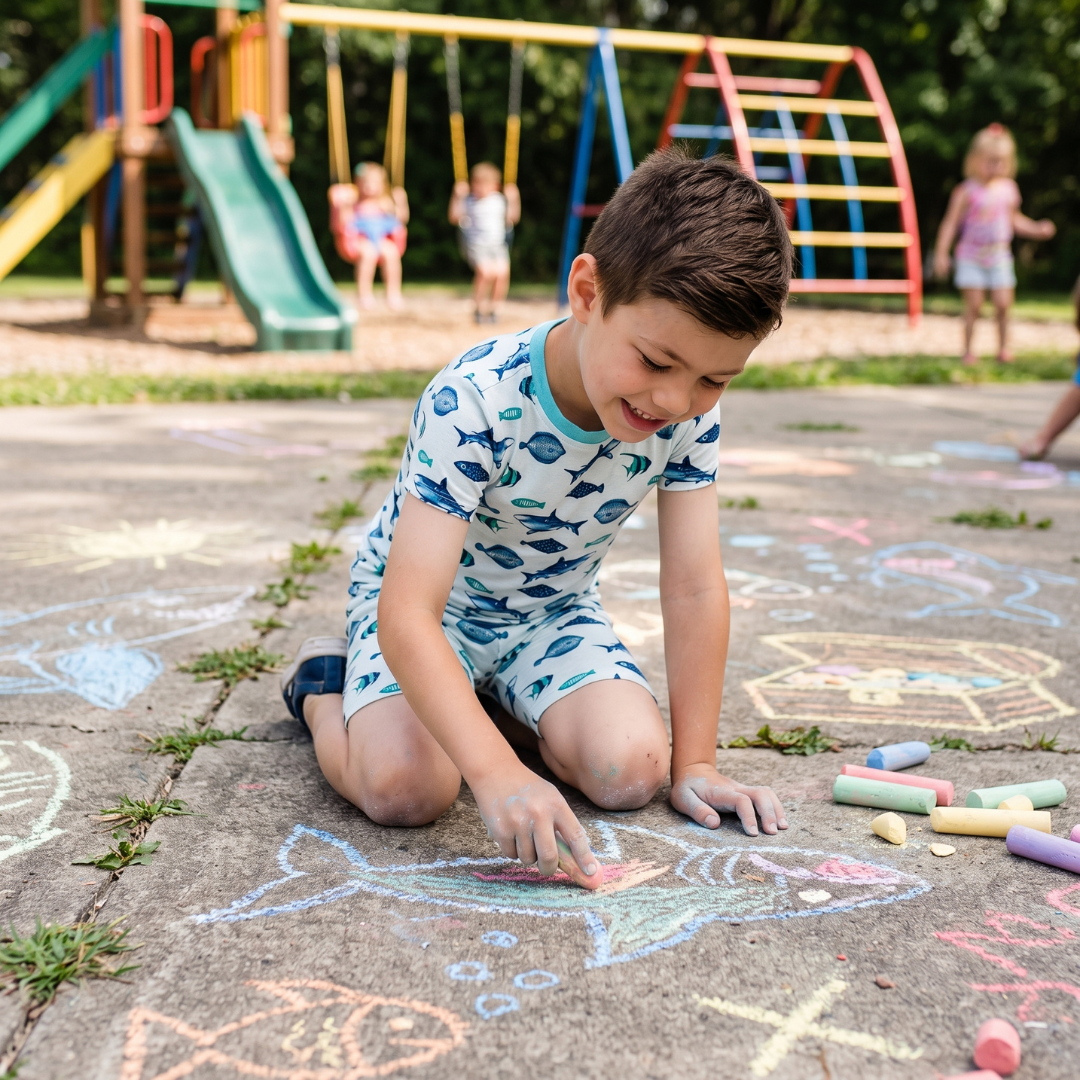 Short Sleeve - Fin Frenzy Pajamas