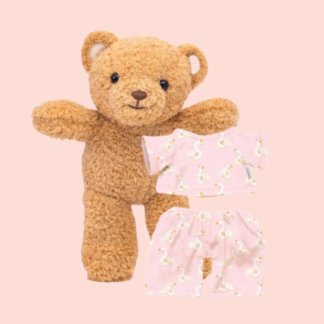 Zippy the Bear + Zippy Pajamas (Swan Slumber)