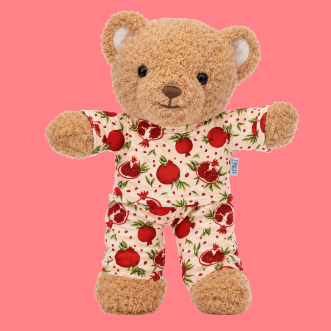 Zippy the Bear™ Pajamas - Passionate Pomegranate