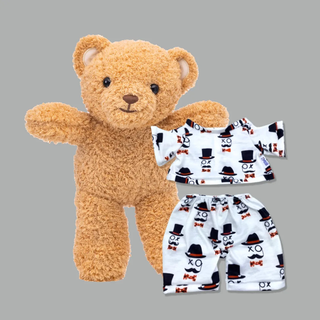 Zippy the Bear + Zippy Pajamas (Bow Tie Bliss)