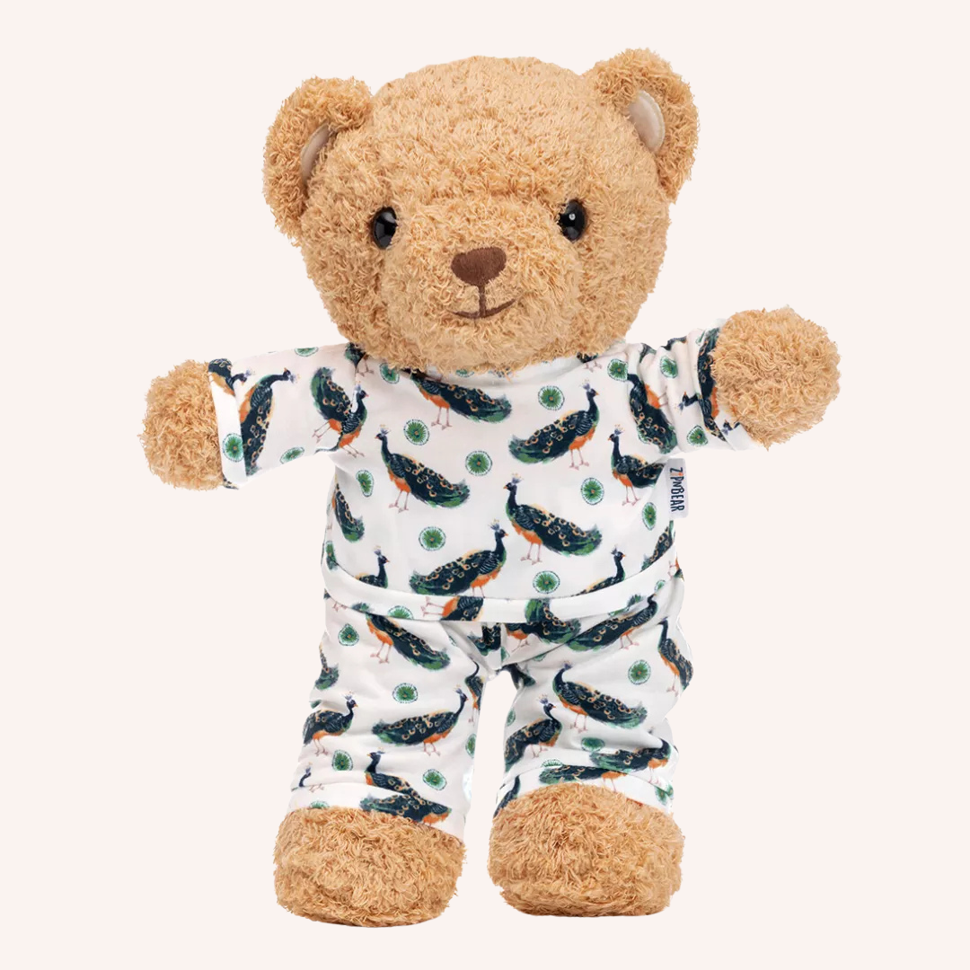 Zippy the Bear + Zippy Pajamas (Pretty In Peacock)