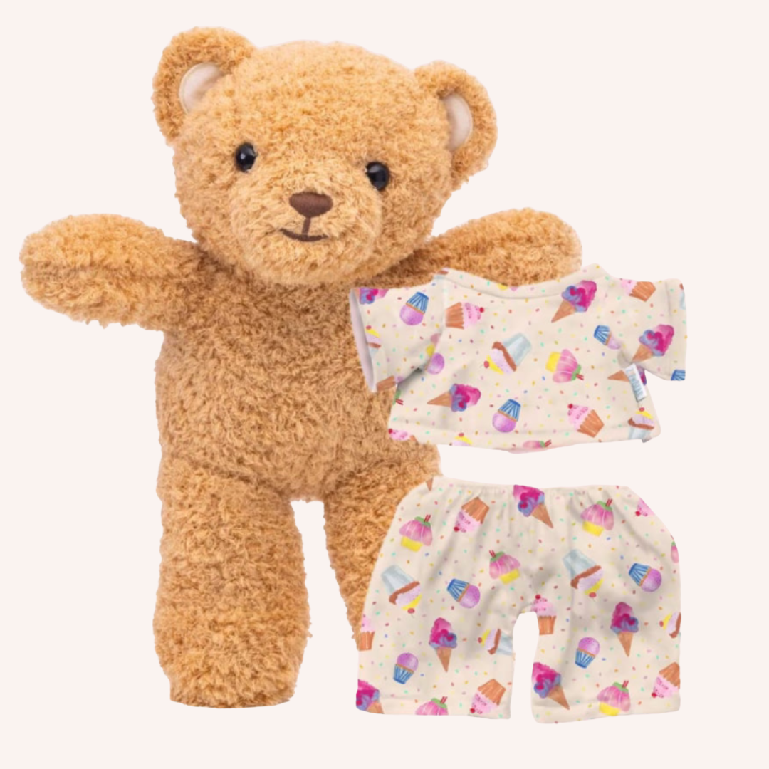 Zippy the Bear + Zippy Pajamas (Cupcake Confetti)