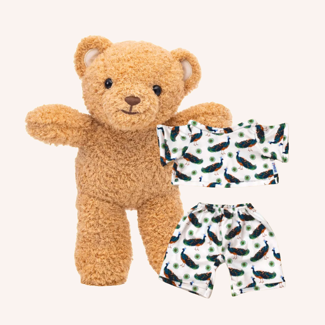 Zippy the Bear + Zippy Pajamas (Pretty In Peacock)