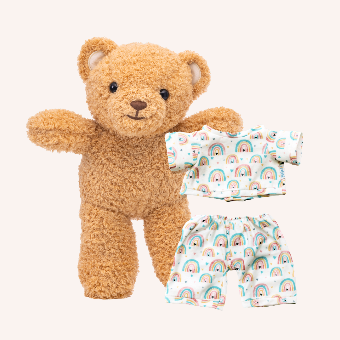 Zippy the Bear + Zippy Pajamas (Radiant Rainbow)