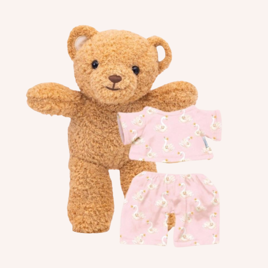 Zippy the Bear + Zippy Pajamas (Swan Slumber)